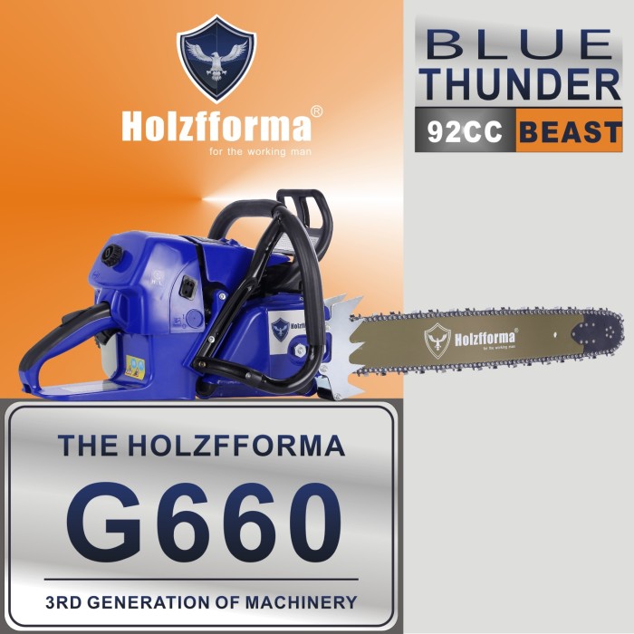 92cc Holzfforma Blue Thunder G660 Gasoline Chainsaw