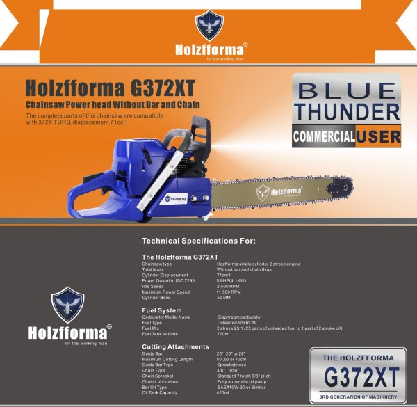 71cc Holzfforma G372XT Gasoline Chainsaw