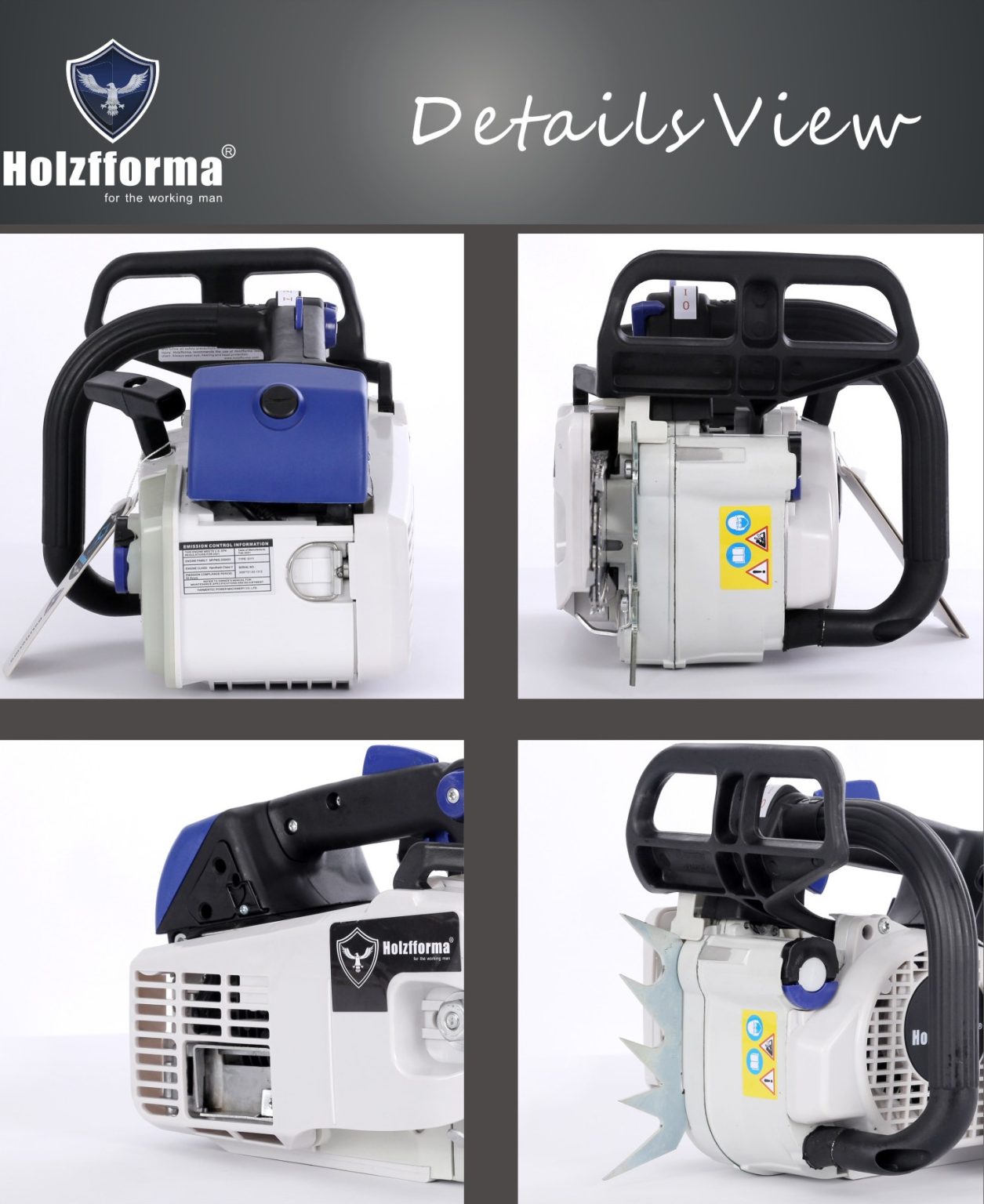 35.2cc Holzfforma G111 Top Handle Gasoline Chainsaw